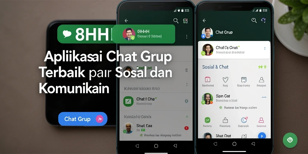 Tampilan antarmuka utama 8HHH untuk Chat Grup yang menarik dan user-friendly.