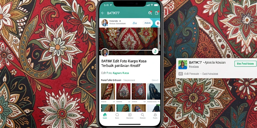 Tampilan antarmuka pengguna BATIK77 untuk Edit Foto Kertas Kaca yang menarik.