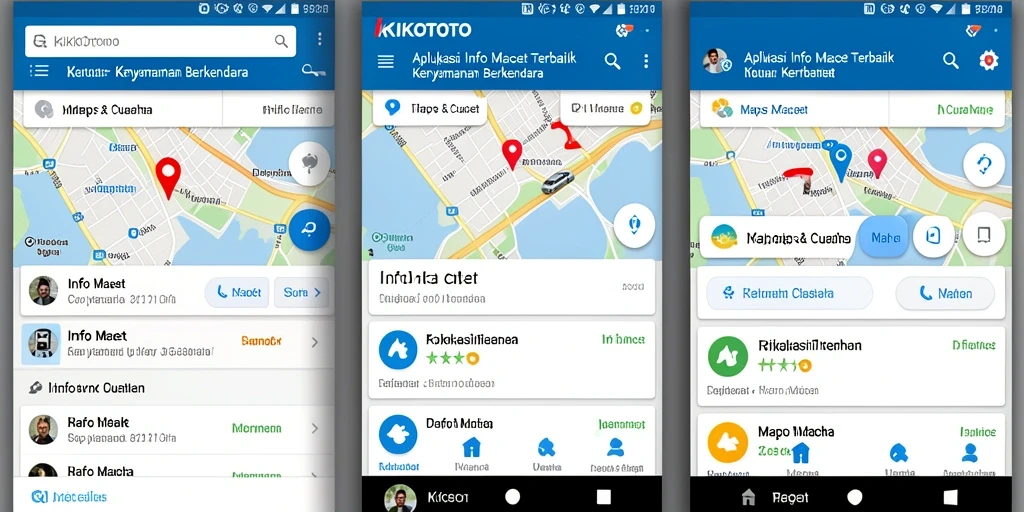 Antarmuka KIKOTOTO menampilkan peta real-time kemacetan.