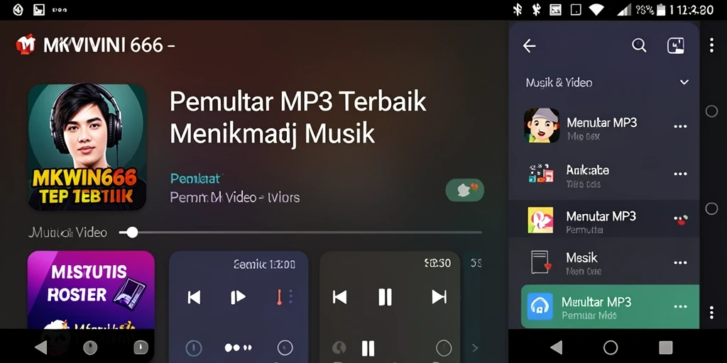 Antarmuka pengguna MKWIN666 yang modern dan sederhana.