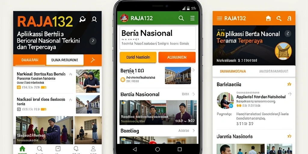Screenshot tampilan antarmuka aplikasi RAJA132 yang menarik dan informatif.
