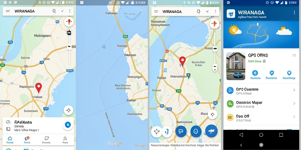 Tampilan antarmuka WIRANAGA dengan fitur GPS Offline Maps yang intuitif.